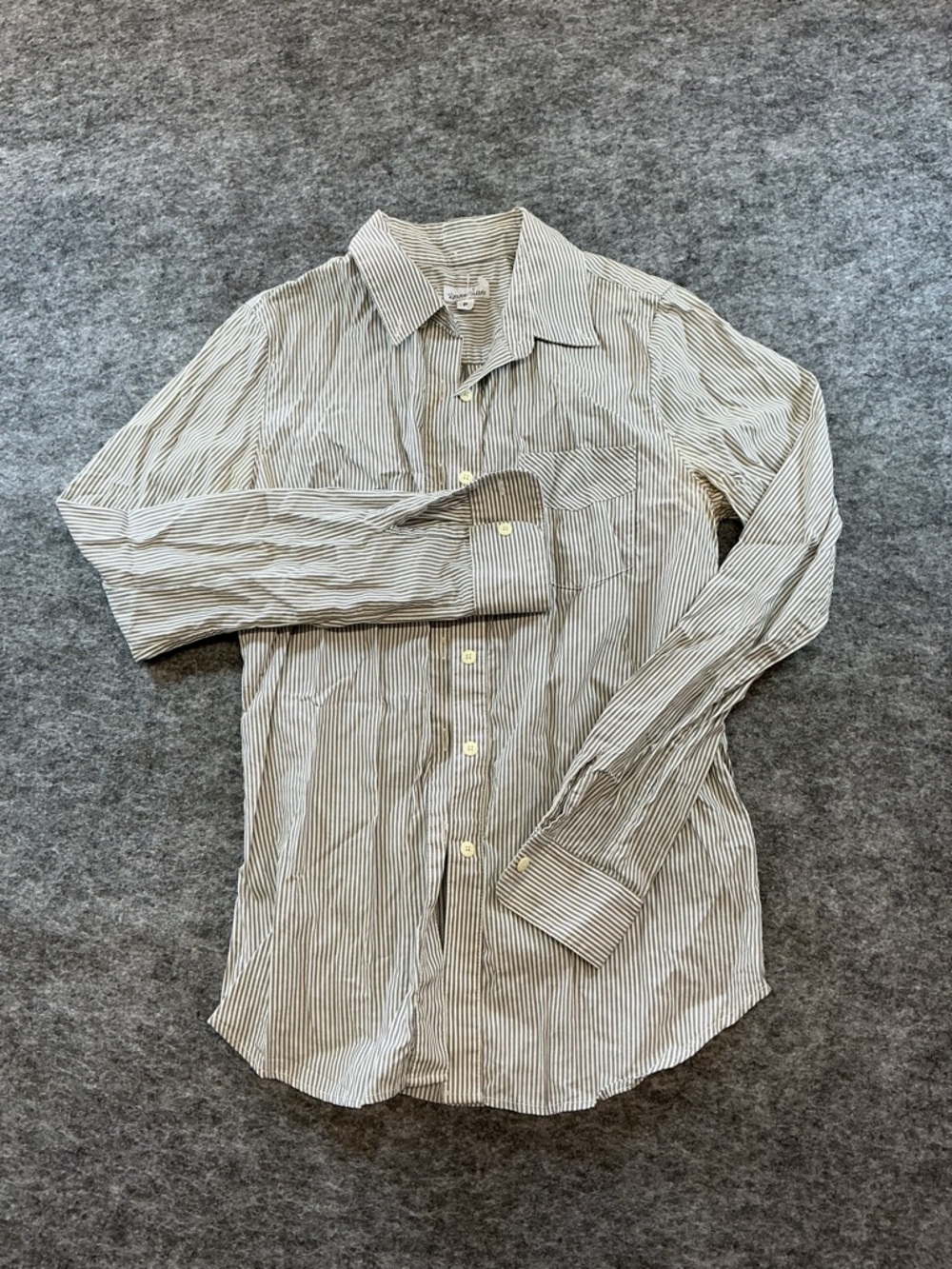 Steven Alan Grey & White Stripe Button Down OO